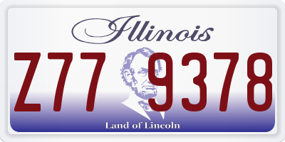 IL license plate Z779378