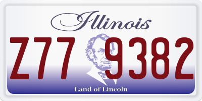 IL license plate Z779382