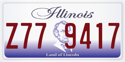 IL license plate Z779417