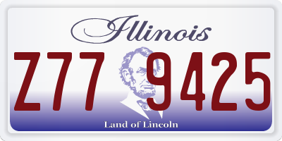 IL license plate Z779425