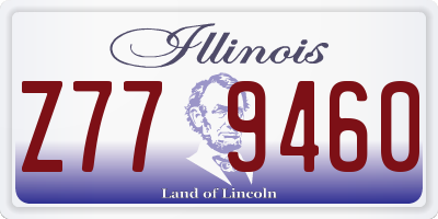 IL license plate Z779460