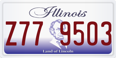 IL license plate Z779503