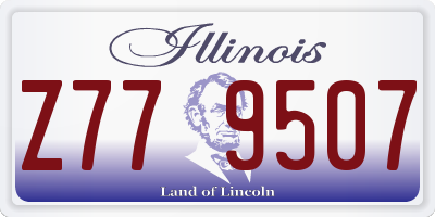 IL license plate Z779507