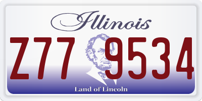 IL license plate Z779534