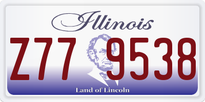 IL license plate Z779538