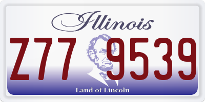 IL license plate Z779539