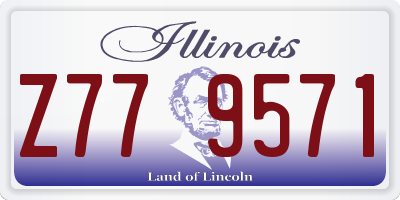 IL license plate Z779571