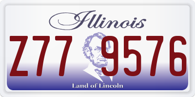 IL license plate Z779576