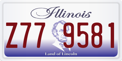 IL license plate Z779581
