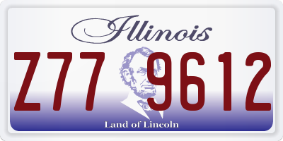 IL license plate Z779612