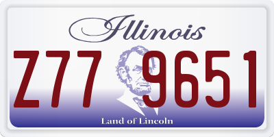 IL license plate Z779651