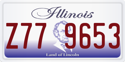 IL license plate Z779653