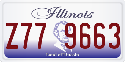 IL license plate Z779663