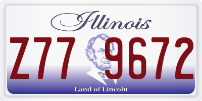 IL license plate Z779672