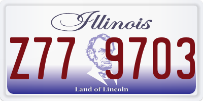 IL license plate Z779703