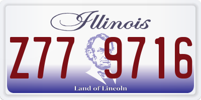 IL license plate Z779716
