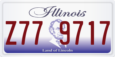 IL license plate Z779717