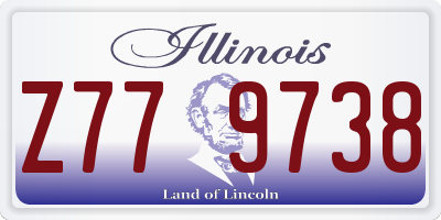IL license plate Z779738