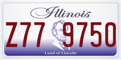 IL license plate Z779750