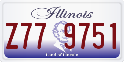 IL license plate Z779751