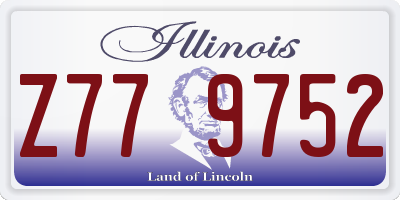 IL license plate Z779752