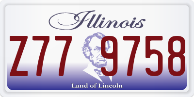 IL license plate Z779758