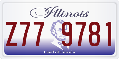 IL license plate Z779781