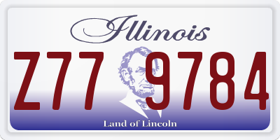 IL license plate Z779784