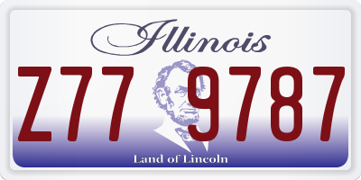 IL license plate Z779787
