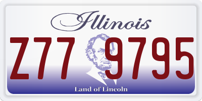 IL license plate Z779795