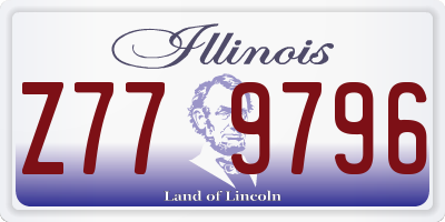 IL license plate Z779796