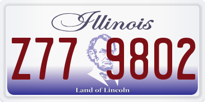 IL license plate Z779802