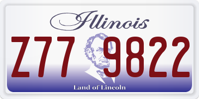 IL license plate Z779822