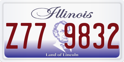 IL license plate Z779832