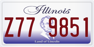 IL license plate Z779851