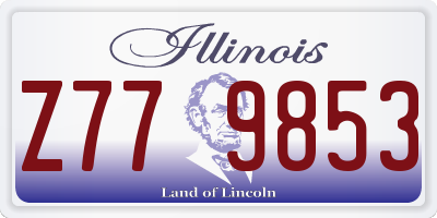 IL license plate Z779853