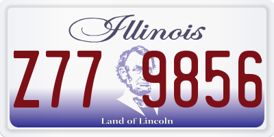 IL license plate Z779856