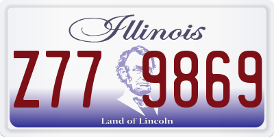 IL license plate Z779869