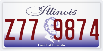 IL license plate Z779874