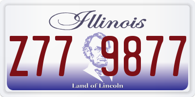 IL license plate Z779877