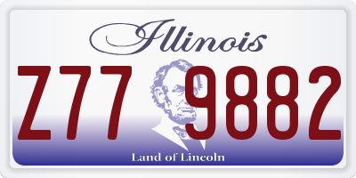 IL license plate Z779882