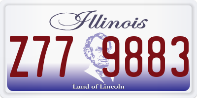 IL license plate Z779883