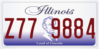 IL license plate Z779884