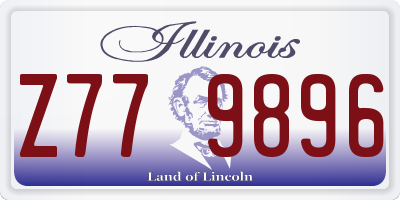 IL license plate Z779896