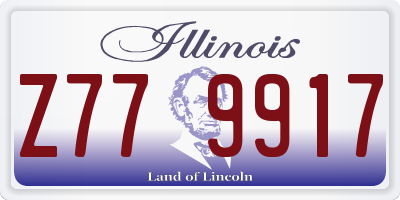 IL license plate Z779917