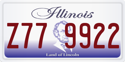 IL license plate Z779922