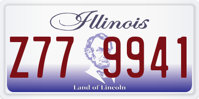 IL license plate Z779941