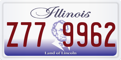 IL license plate Z779962