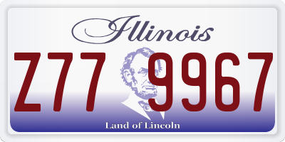 IL license plate Z779967