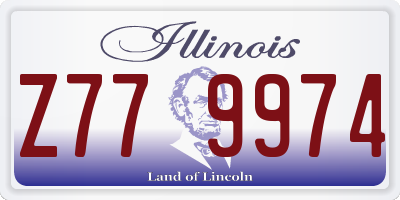 IL license plate Z779974